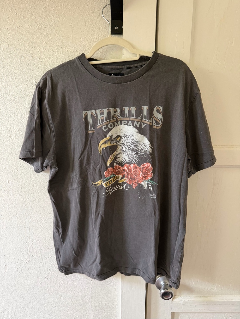 Thrills Company Charcoal Graphic Eagle T-Shirt
